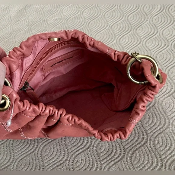 🆕 Free People Something Good leather shoulder bag in dusk coral - Picture 11 of 14